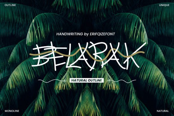 Belarak: A Handwritten Script Font for Creative Design Projects