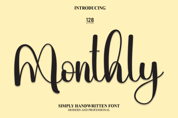 Monthly Font: A Timeless Choice for Handwritten Elegance